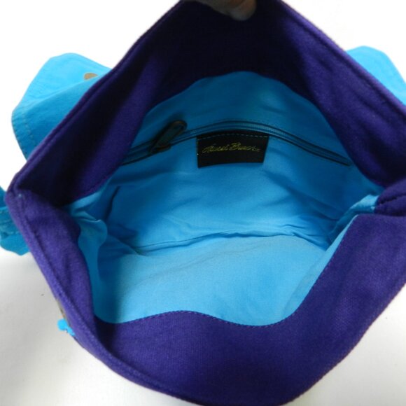 Laurel Burch Cat Kitty fabric crossbody shoulder bag purse canvas blue NEW - Picture 8 of 10